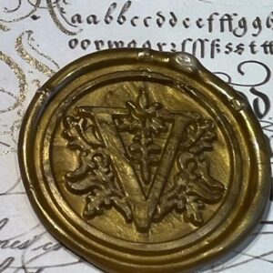 Lakstempel Italia letter V
