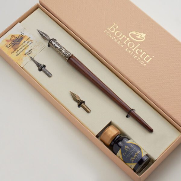 Houten nib pen blu