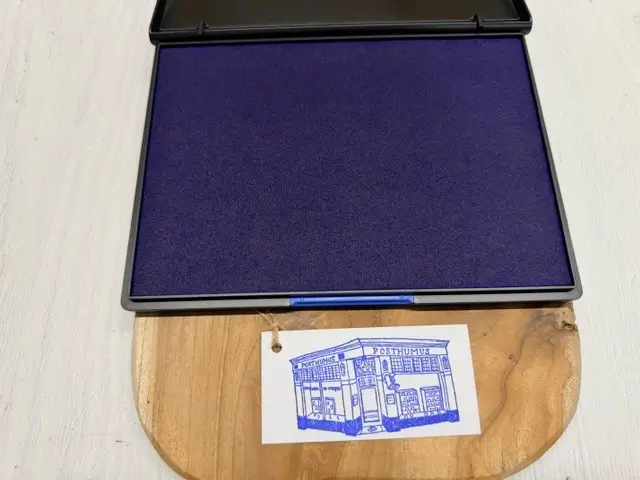 Stempelkussen blauw XL 205x145mm