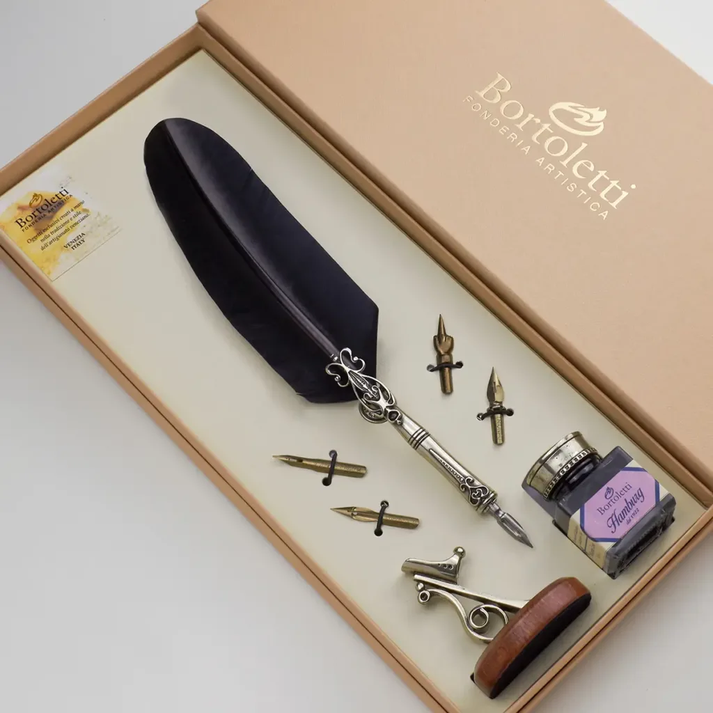 Veren kroontjespen set Morosini zwart