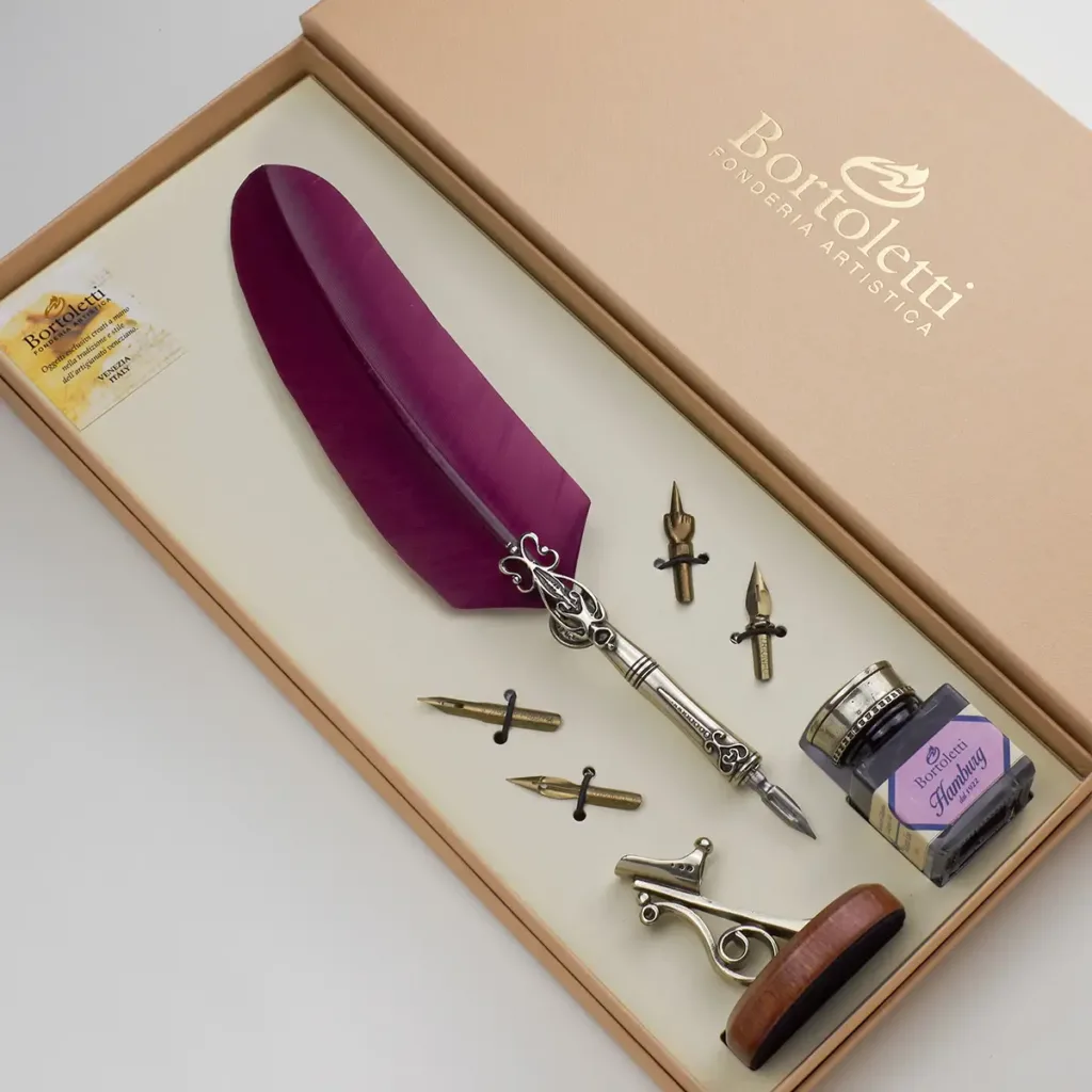 Veren kroontjespen set Morosini bordeaux