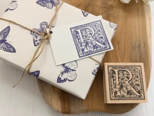 Floral letter R