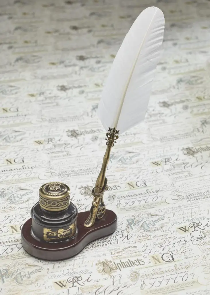 Luxe desk set ovaal wit