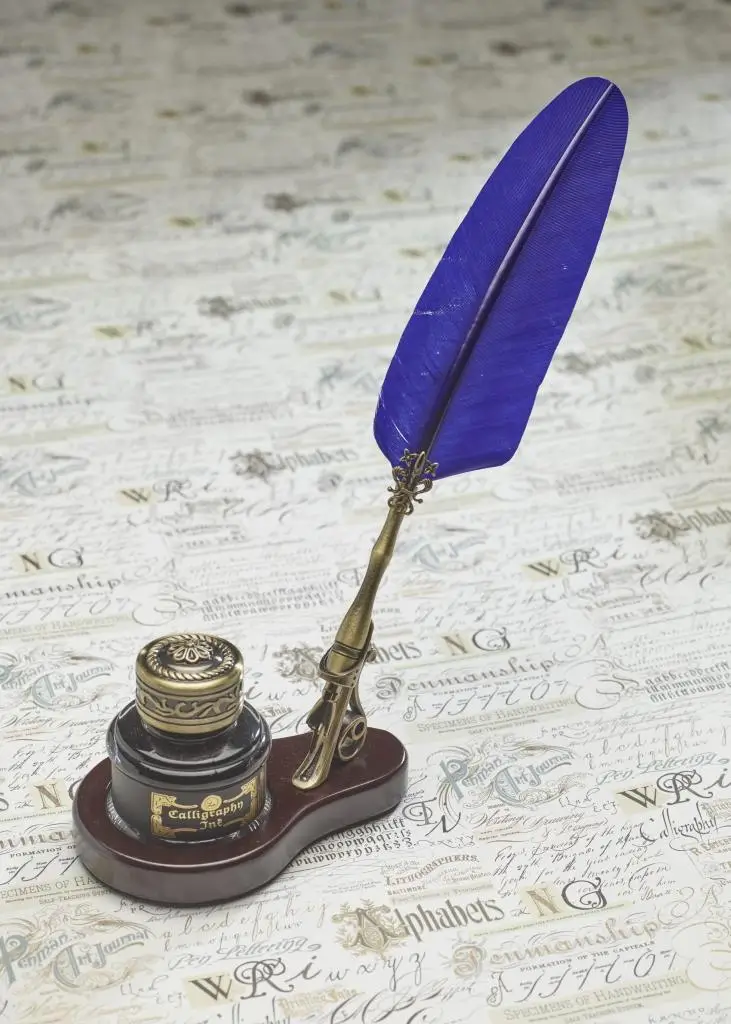 Luxe desk set ovaal blauw