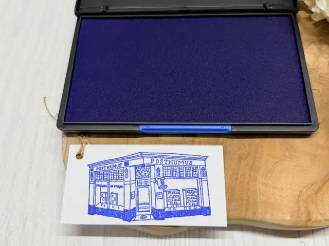 Stempelkussen blauw 160x90mm