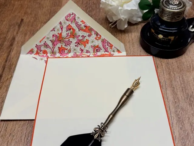 Set Italia rood/roze briefpapier