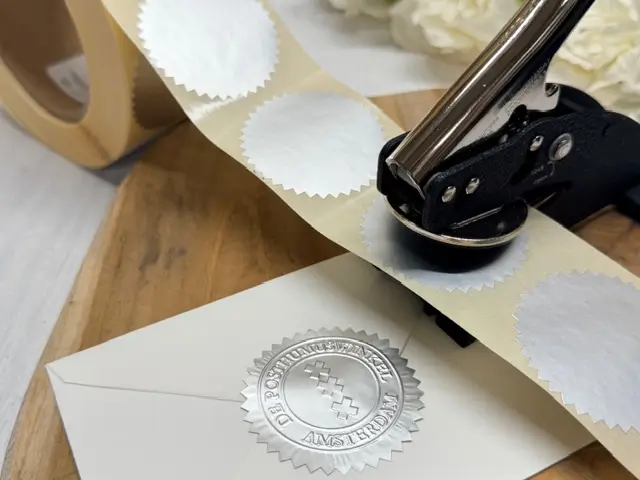 Blinddrukstickers mat zilver 50 stuks