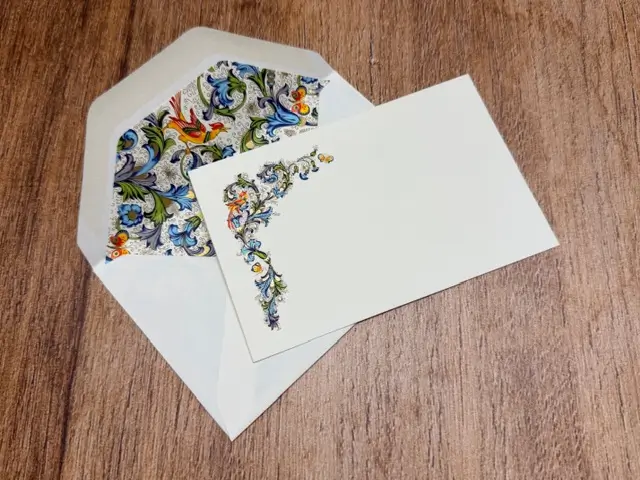 Set Italia blauw oranje vogel kleine kaart